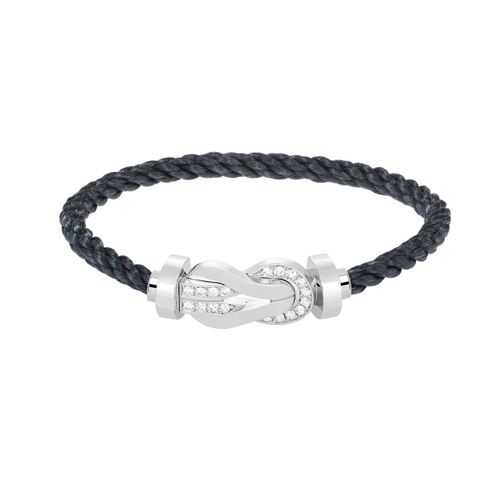 [Angela Jewellery]CHANCE LARGE 8 FIGURE BUCKLE HALF DIAMOND BRACELET SILVER
