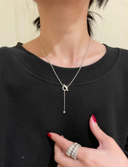 [Angela Jewellery]FINESSE SILVER DIAMOND NECKLACE