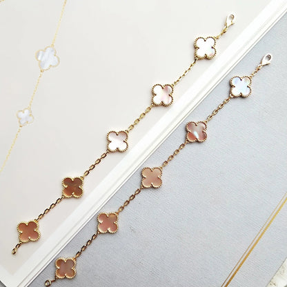 [Angela Jewellery]CLOVER 5 PINK MOP BRACELET